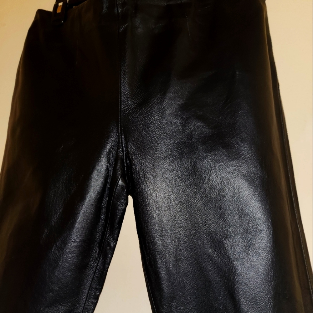 Leather Capri pants